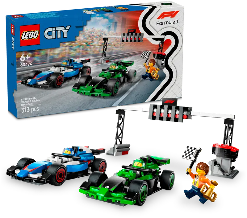 LEGO® City F1® Grid, VCARB и гоночные автомобили Sauber (60474)