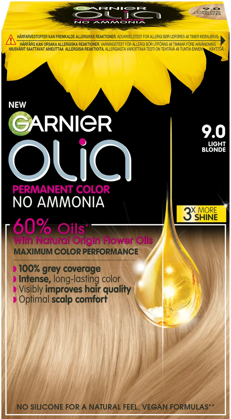 Перманентная краска Garnier Olia 9.0 Светлый блондин 174мл (цвет Светлый блондин)