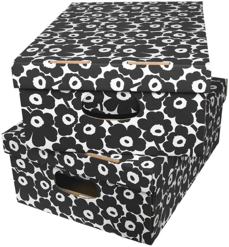 Домашняя коробка Marimekko Unikko черная 2шт/коробка (цвет черный)