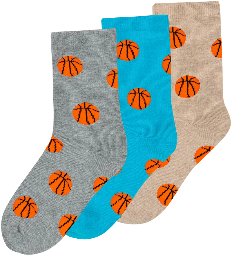 Детские носки House Basketball, 3 пары (размер 25-27, цвет Многоцветный)
