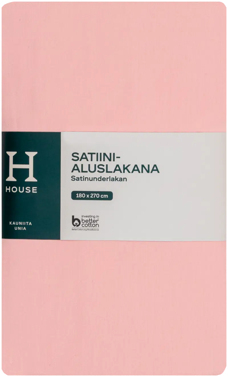 Простыня House из сатина 180х270 см (размер 180X270, цвет РОЗА)