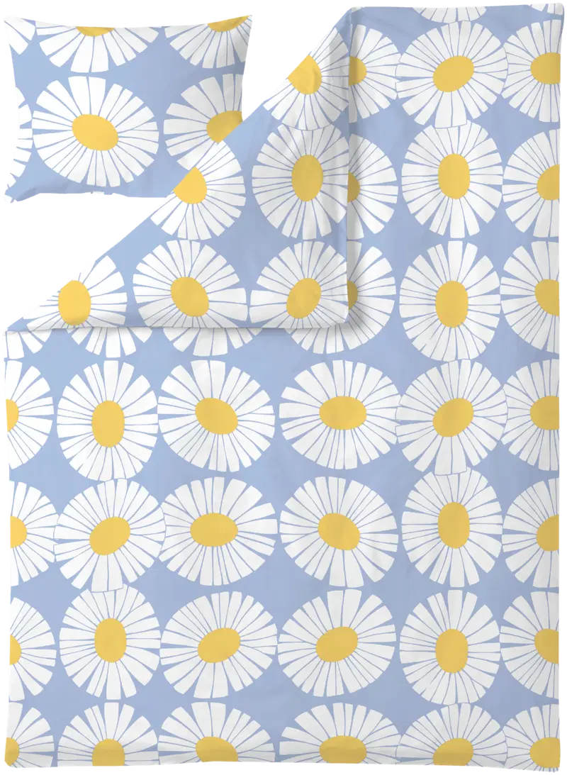 Комплект пододеяльников Finlayson Valo 150x210+50x60 голубой/желтый (цвет светло-голубой/желтый)