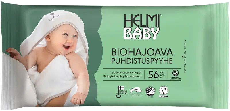 Helmi Baby биоразлагаемое чистящее полотенце 56 шт.