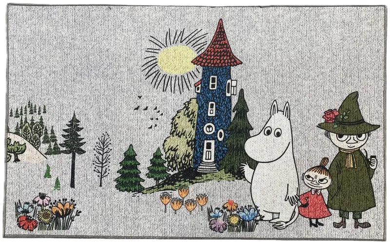 Коврик Муми-тролль Муми-долина 50х80 см серый (цвет серый)