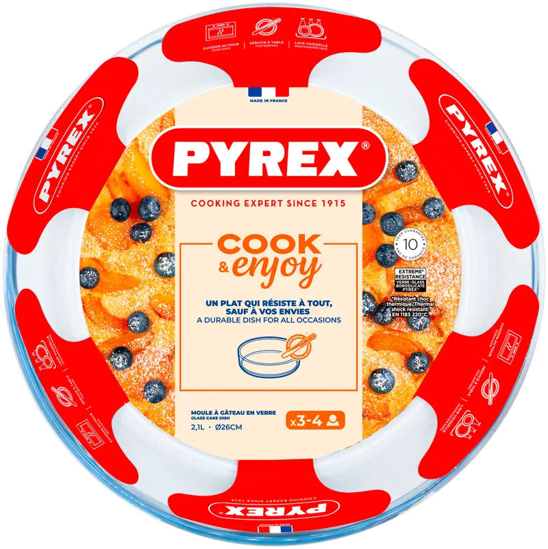 Форма для пирога из пирекса Bake & Enjoy 26см. (цвет ПЕЧЬ)