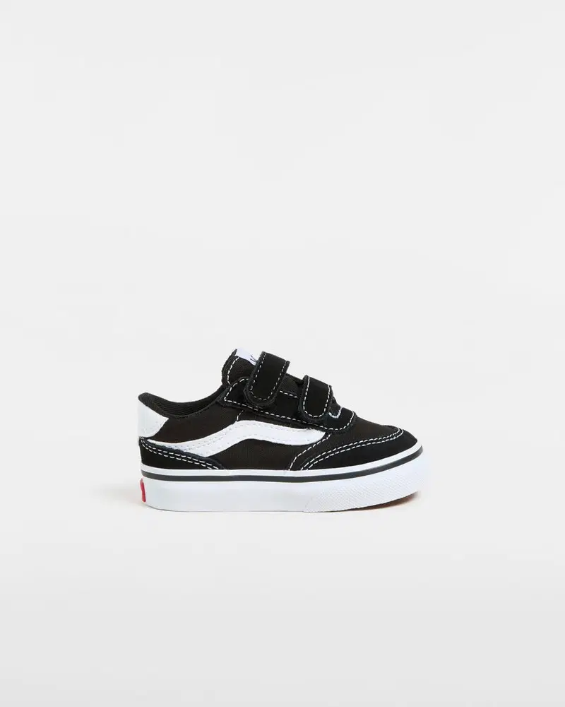 Кроссовки на липучке Vans Toddler Brooklyn LS V (размер 7.0, цвет Черный/белый)