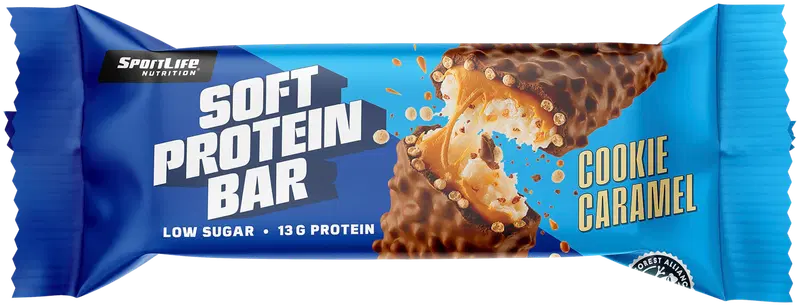 SportLife Nutrition Soft Protein Bar 45г Протеиновый батончик с печеньем и карамелью