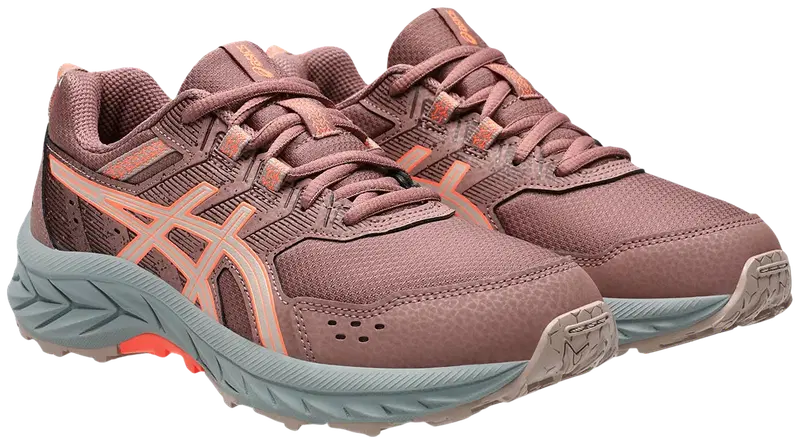 Детские кроссовки Asics для бега по пересеченной местности Pre Venture GS (размер 1,5, цвет щебеночно-красный/палевый)