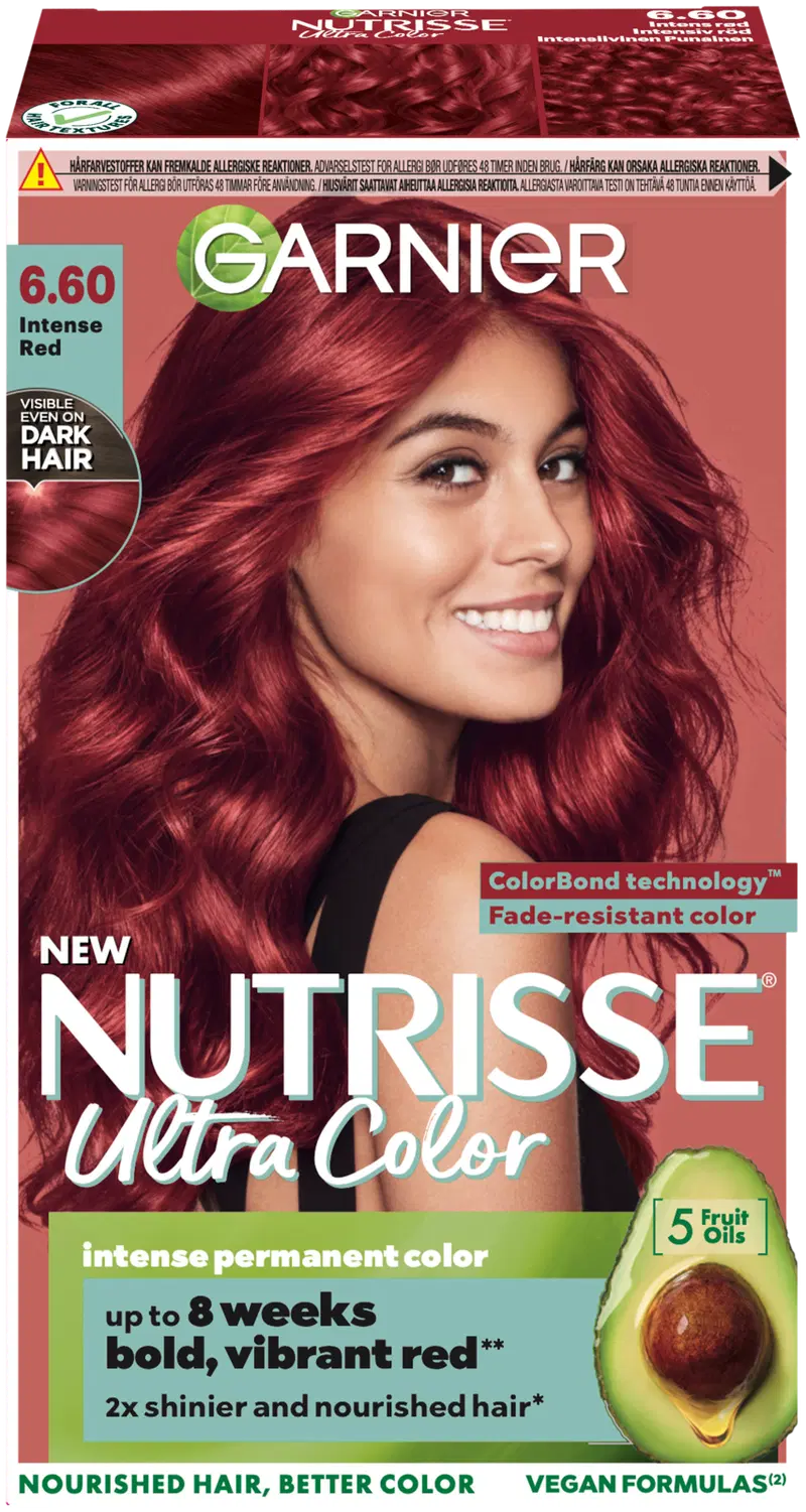 Garnier Nutrisse 6.60 Ultra Color Intensiv Красный перманентный краситель 1шт (цвет Ультра Цвет Интенсивный Красный)