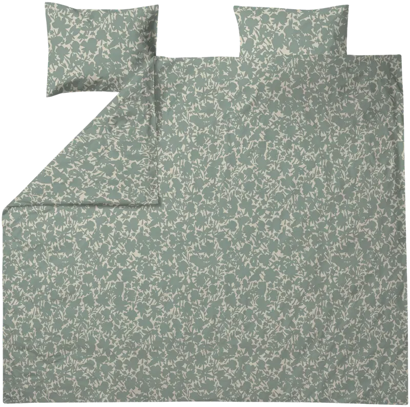 Двойной сатиновый пододеяльник Finlayson Katvee 240X210+2x50X60 шалфей (цвет мудрец)