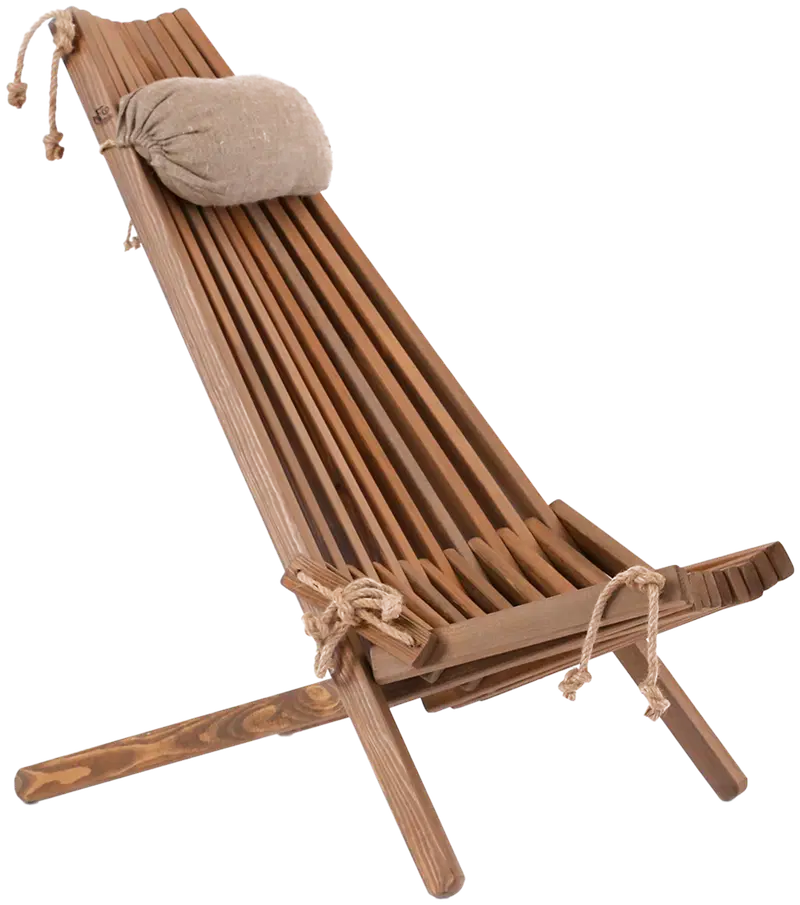 EcoFurn® Eco стул + подушка, сосна, промасленная коричневым маслом (цвет Коричневый смазанный маслом)