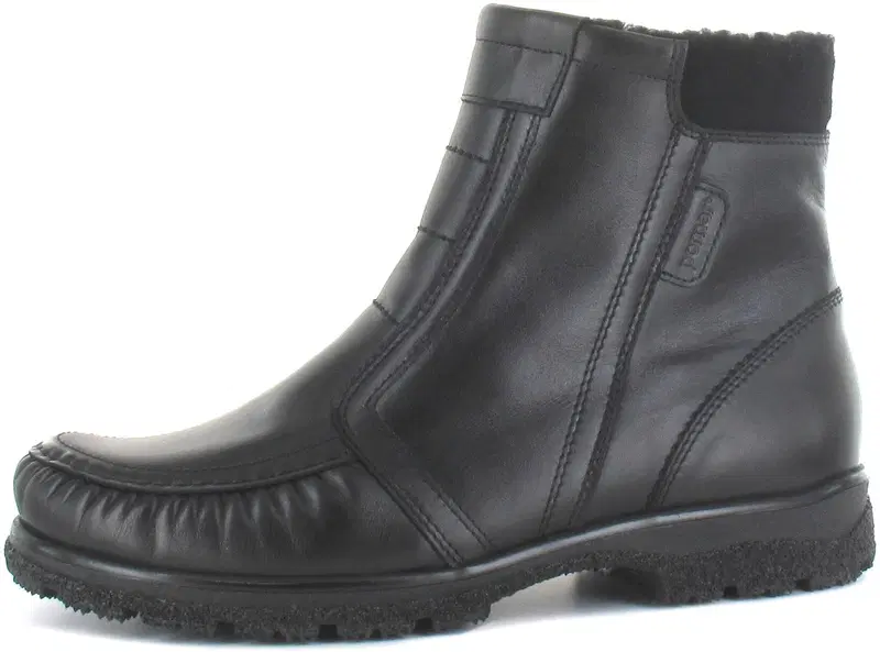 Pomar мужские широкие эластичные мокасины Sulo 48108-100 (размер 40, цвет ЧЕРНЫЙ)