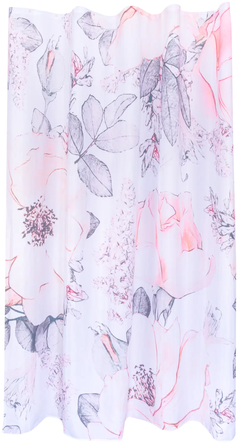 Шторка для душа House Roses 180 x 200 см розовый/серый (цвет Цветочный (Розы))
