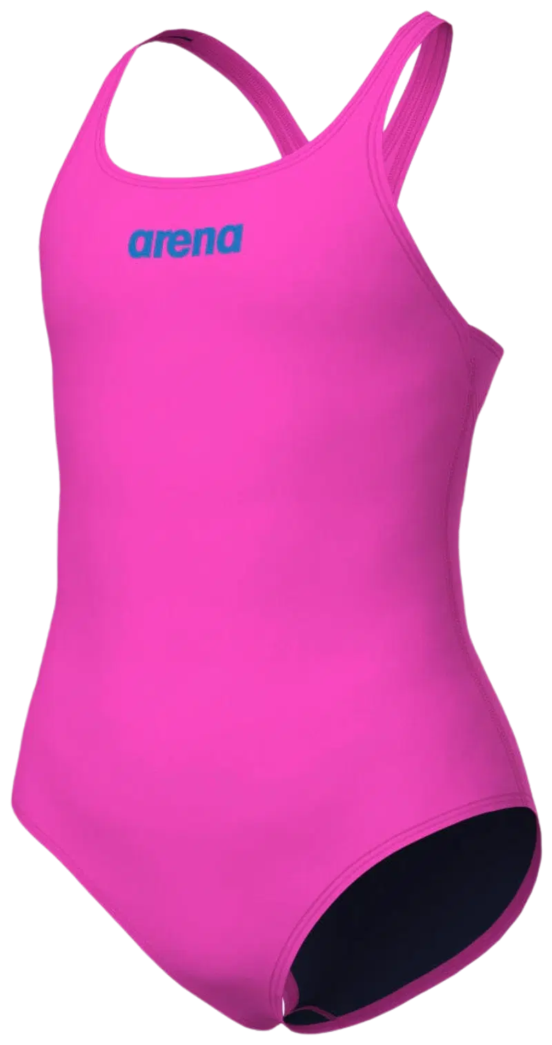 Купальник для девочек Arena Team Swim Pro Back (размер 6-7, цвет Шокирующая розово-голубая река)