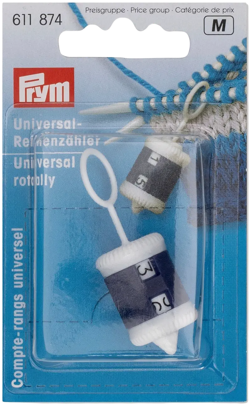 Калькулятор Prym ply можно нанизать на вязальную спицу.