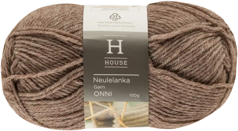 Пряжа для домашнего вязания Onni 100 г Sand Brown 1367 (цвет песочно-коричневый)