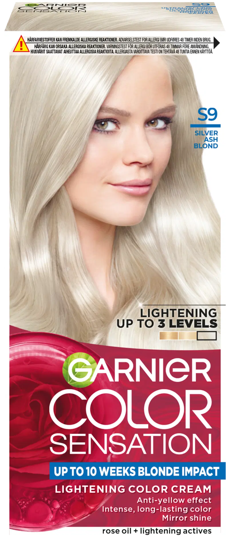 Garnier Color Sensation S9 Ultra Light Silver Blond Ультра яркий серебристый светлый перманентный цвет 1 шт. (цвет Ультра яркий серебристый блондин)