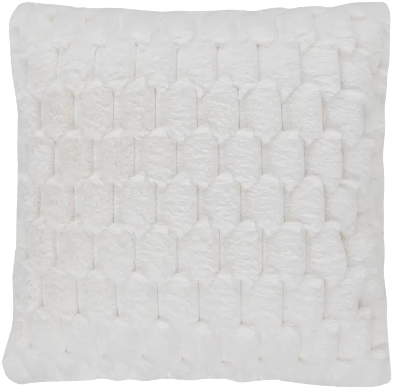 Подушка декоративная Домик Шестиугольник 40х40 см, натуральный белый (цвет от белого)