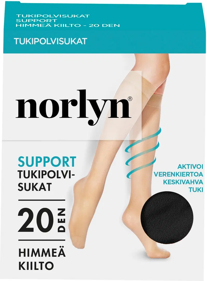 Женские гольфы Norly 20 ден. (размер 36-41, цвет ЧЕРНЫЙ)