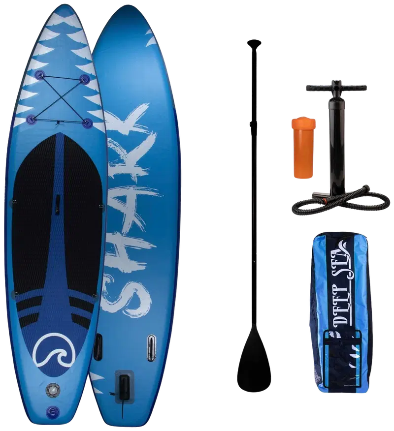 Deep Sea SUP доска + весло Shark 335 см синий (цвет синий)