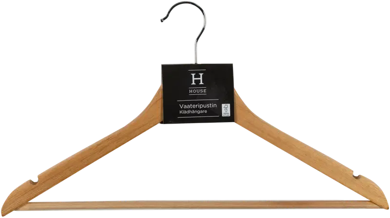 Вешалка для одежды домашняя деревянная с перекладиной WHM301361 (цвет естественный)