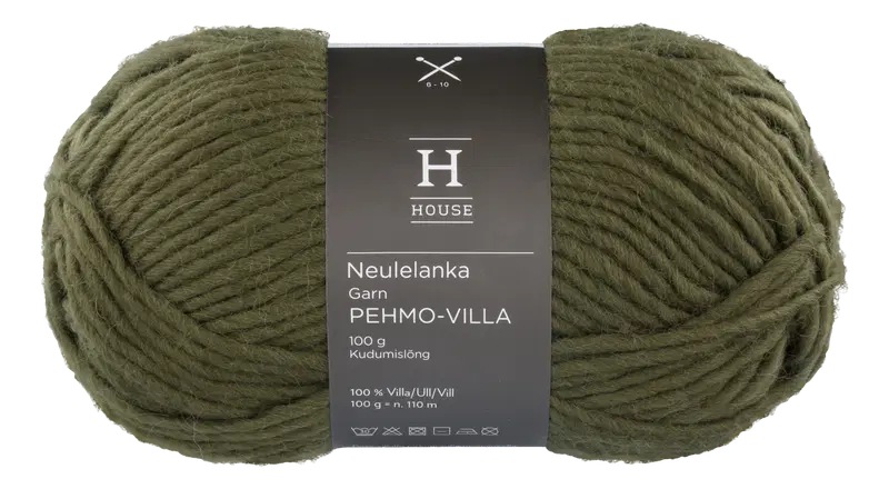 Пряжа для домашнего вязания Мягкая шерсть 112706 100 г Forest Green 10267 (цвет зеленый лес)