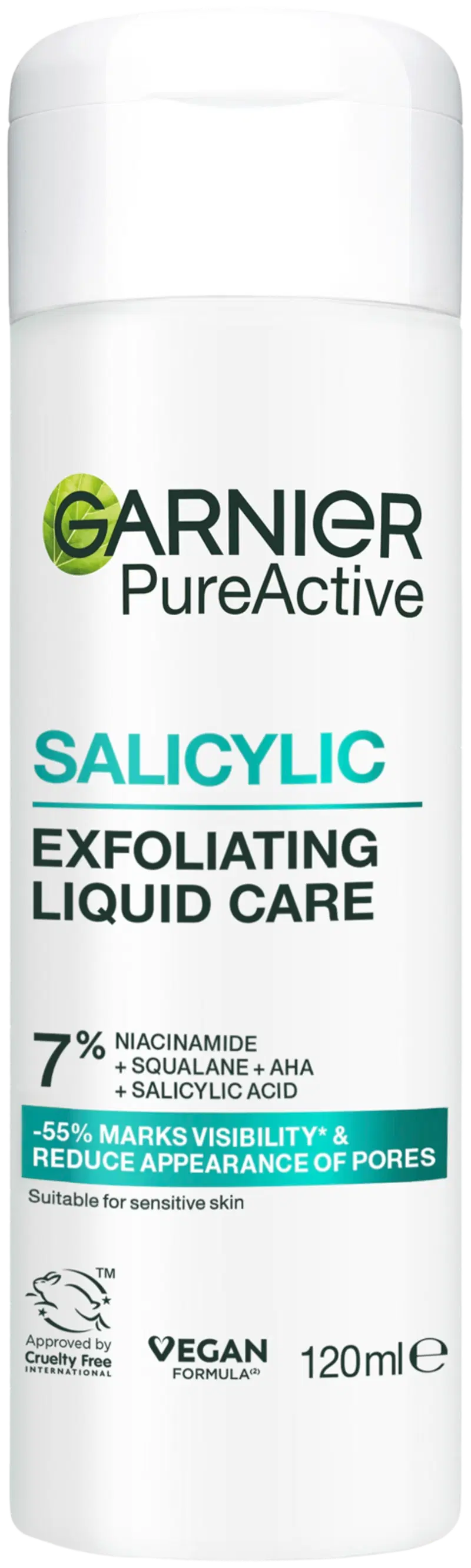 Garnier PureActive Salicylic Exfoliating Liquid Care Лосьон для лица для загрязненной кожи 120 мл