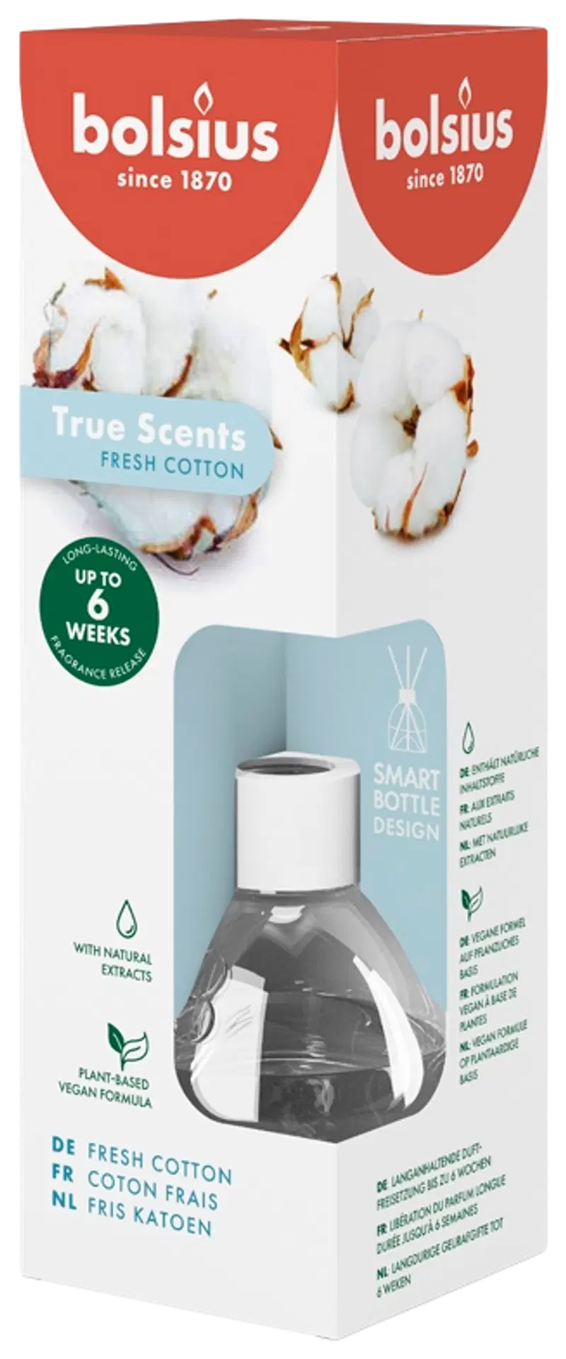 Bolsius True Scents - аромат для комнаты - Свежий хлопок - 60 мл (цвет Белый)