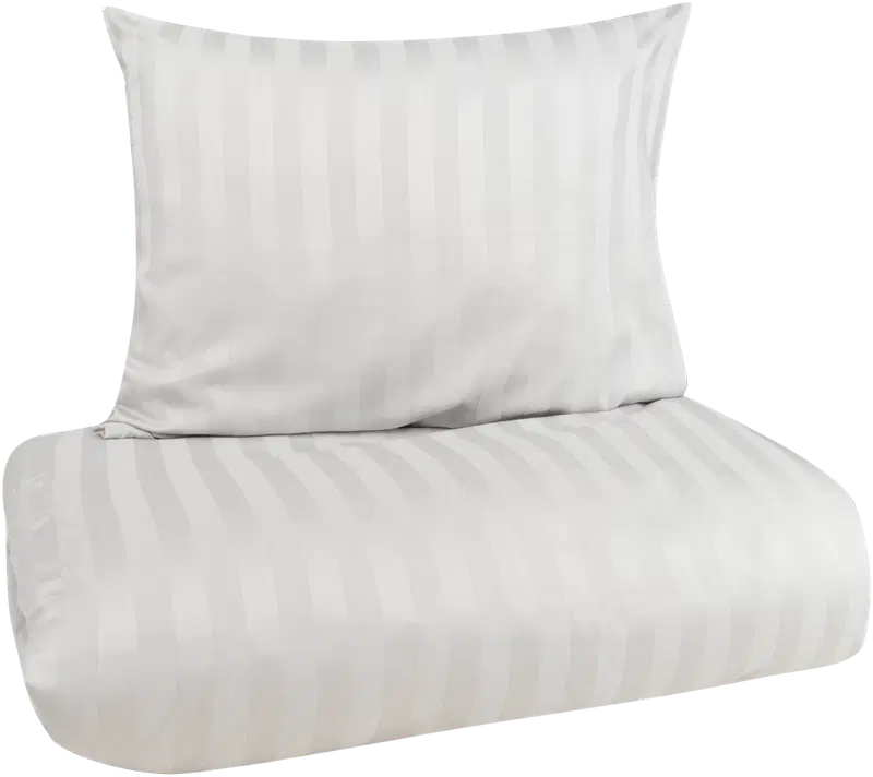 Комплект постельного белья House из сатина Stripe 150x210 см, светло-серый (цвет светло-серый)
