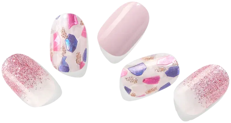 Гелевая наклейка для ногтей EDGEU Pink Sun Catcher