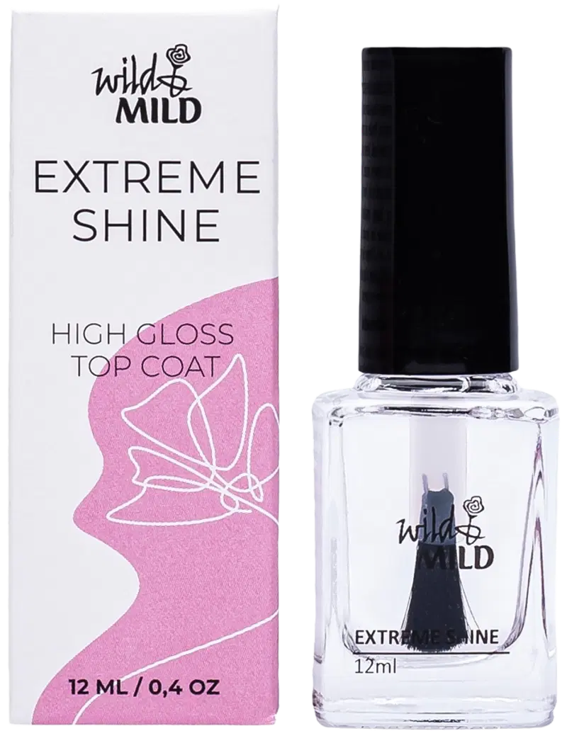 Wild&Mild Extreme Shine Clear глянцевое верхнее покрытие N005 12 мл
