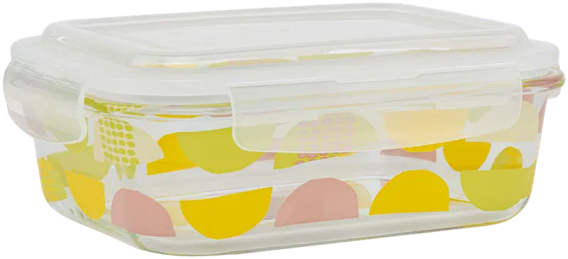 Контейнер для домашнего хранения продуктов Лайват 0,9 л (цвет Прозрачный с узором SS26)