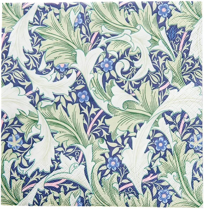 Салфетка William Morris Granville бирюзовая 20шт/33см