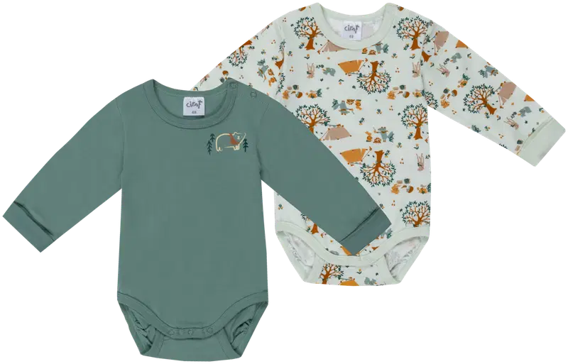 Боди Ciraf baby В поездке 250B260106 2 шт. (размер 56, цвет 16-5808tcx зеленый айсберг)