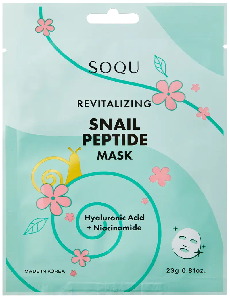 Тканевая маска Soqu snail Peptide 1 шт.