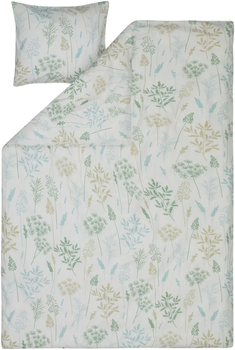 Xtra комплект пододеяльников Flowerfield 150x210 см, зеленый (цвет белый/зеленый)
