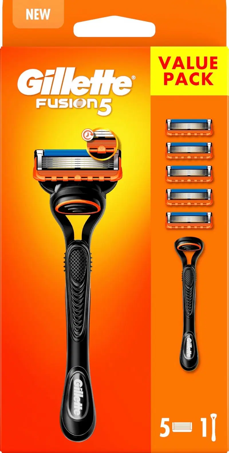 Бритва Gillette Fusion5+4 сменных лезвия
