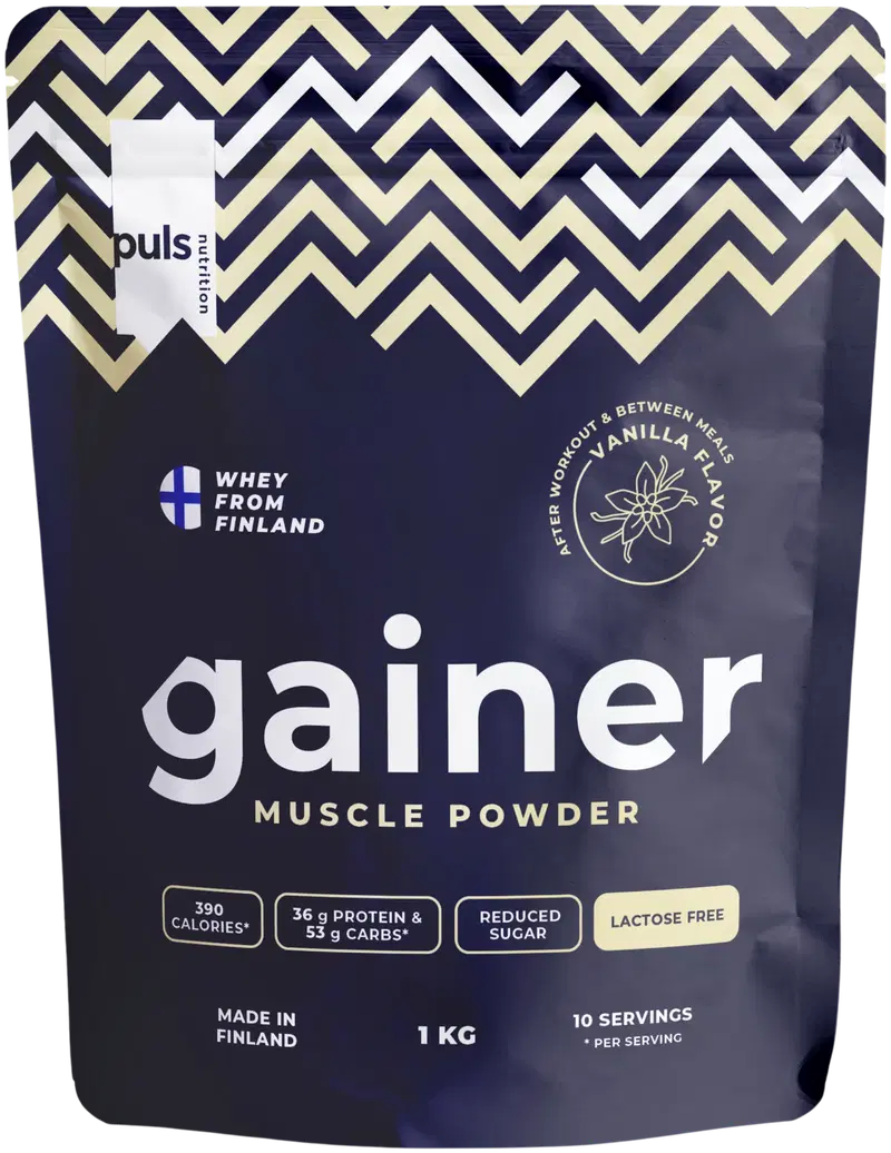 PULS Gainer порошок для мышц, порошок для питья, ванильный, 1 кг.