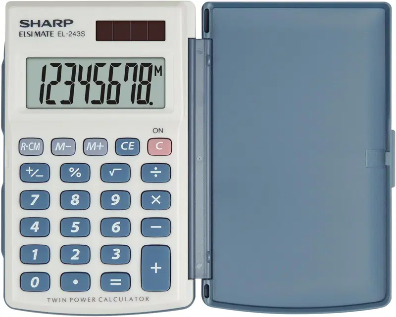 Карманный калькулятор Sharp EL-243S (цвет Белый)