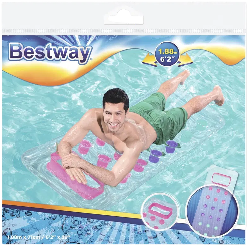 Матрас для плавания Bestway Fashion Lounge 188 см х 71 см, разные виды