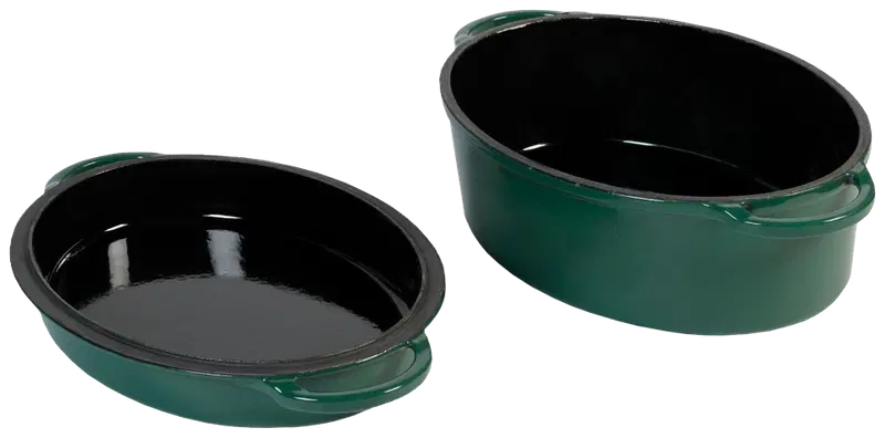 Казан Big Green Egg овальный Green Dutch Oven 5,2 л