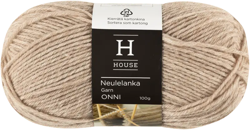Пряжа для домашнего вязания Onni 100 г Sand Beige 23645 (цвет песочно-бежевый)
