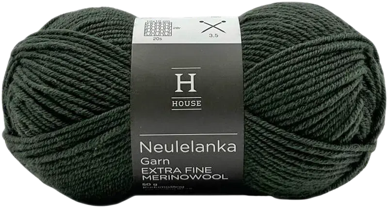 Пряжа для домашнего вязания мериносовая шерсть 311120 50 г Forest Green 12078 (цвет зеленый лес)