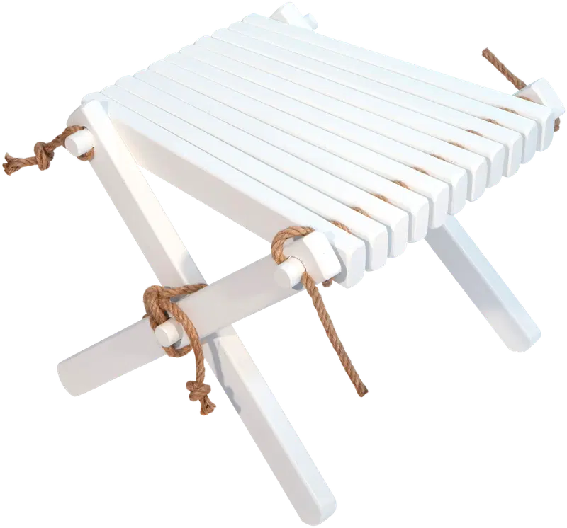 EcoFurn® Lilli стол/подставка для ног береза, окрашенная в белый цвет (цвет белый)