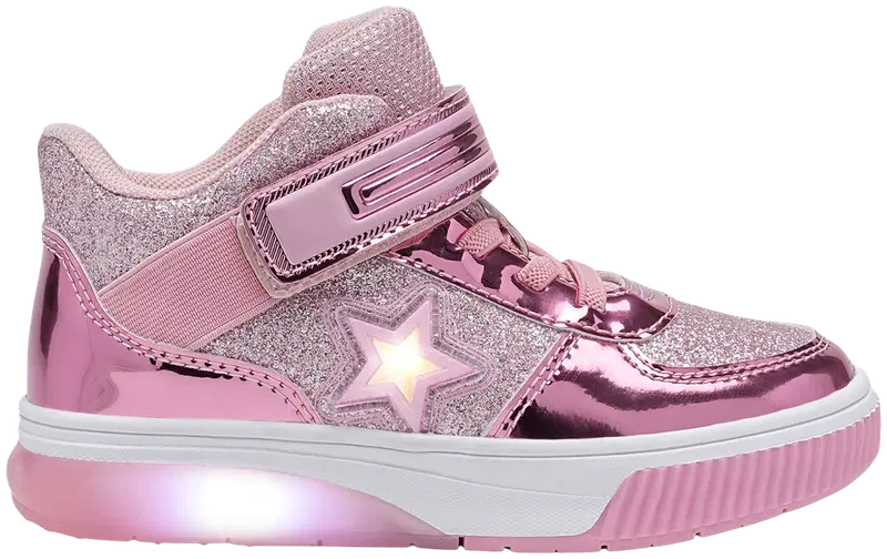 Детские светящиеся кроссовки Dinsko Jona Blink Star (размер 25, цвет Розовый блеск)