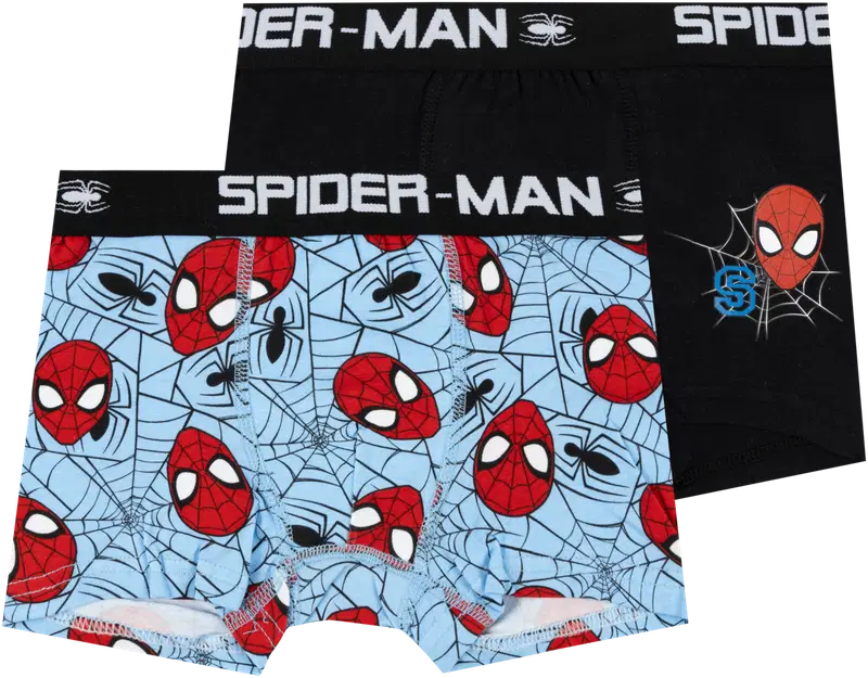 Боксеры для мальчиков Spider-Man SPCQ00022, 2 шт. (размер 122-128 СМ, цвет Синий/черный)