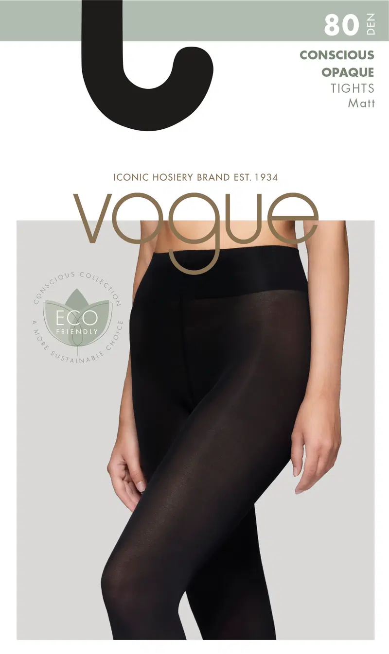 Женские колготки Vogue Concious Opaque 80 ден (размер 36-40, цвет ЧЕРНЫЙ)