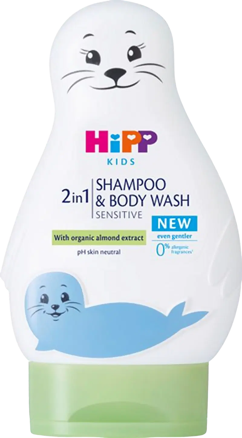 Hipp Baby Care 2in1 Шампунь и гель для душа Sensitive 200 мл «Тюлень»
