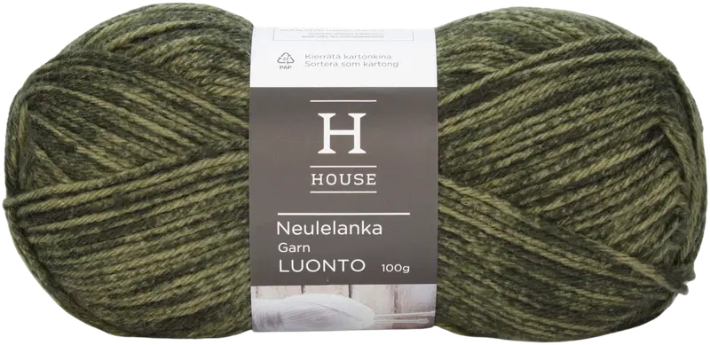 Пряжа «Домик» Nature 100 г Forest Green 31677 (цвет зеленый лес)