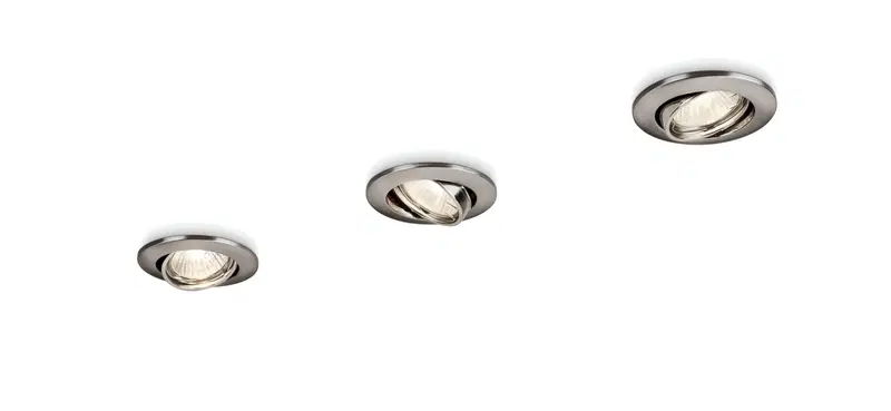 Встраиваемый точечный светильник Philips Enif матовая сталь 3 шт. (цвет Матовая сталь)
